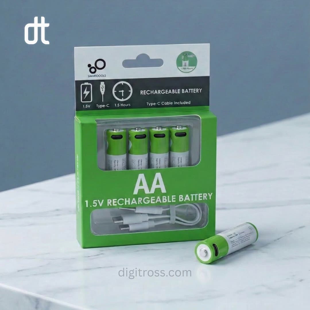 SmarToools RB40 Type-C Rechargeable Battery AA/AAA 4 Pcs Set (1.5V, 2600mWh)