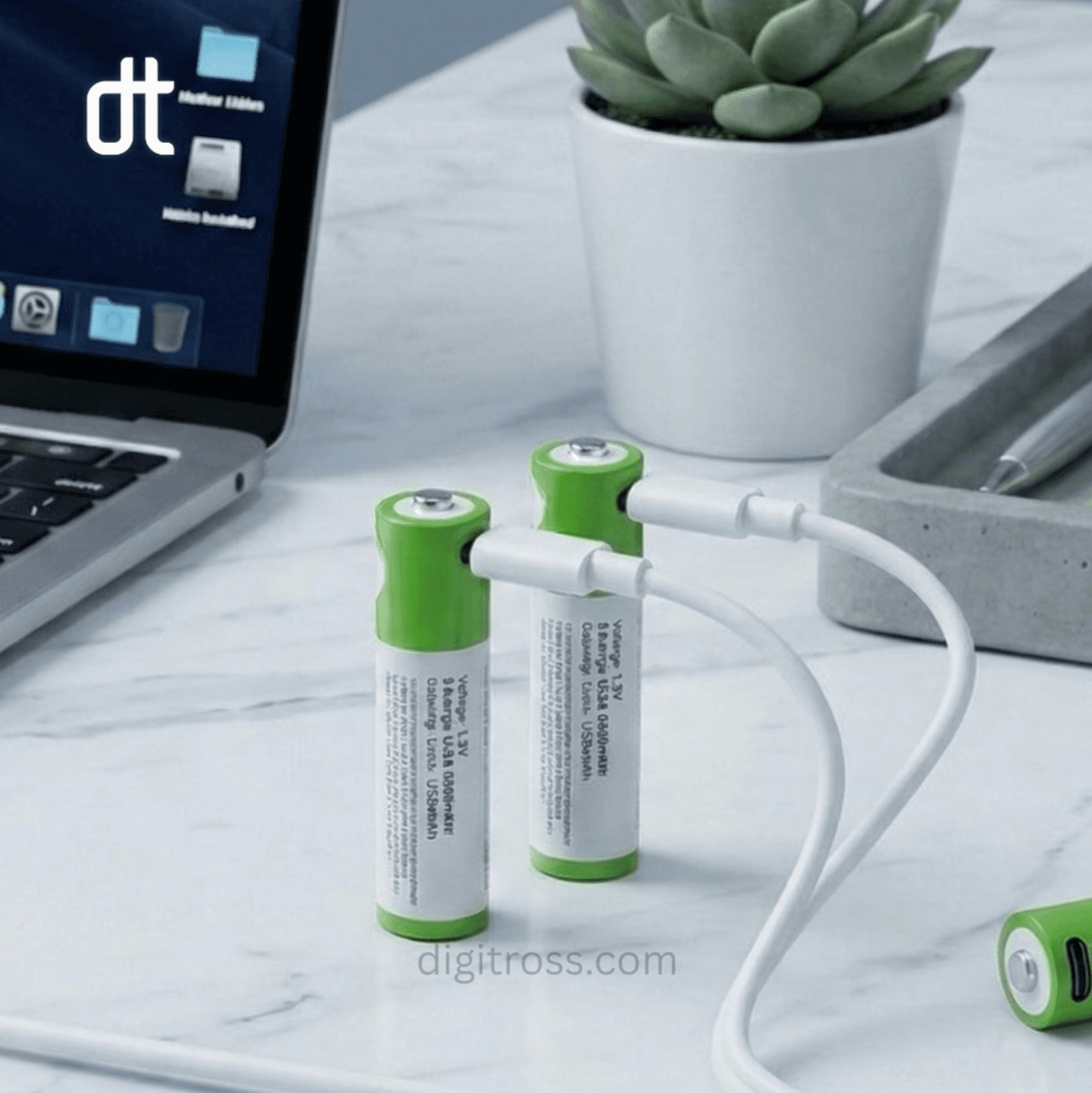 SmarToools RB40 Type-C Rechargeable Battery AA/AAA 4 Pcs Set (1.5V, 2600mWh) — view 2